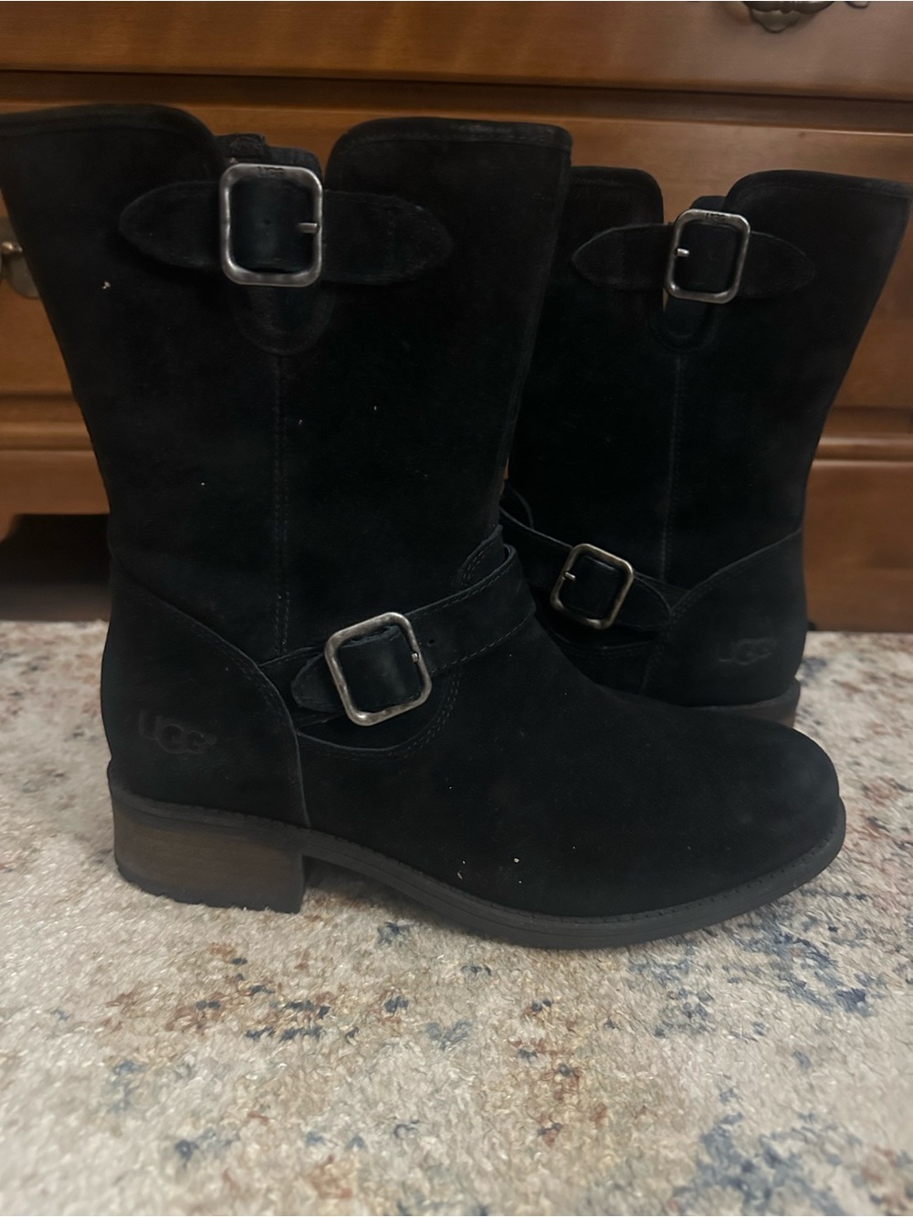 UGG black mid-calf boots